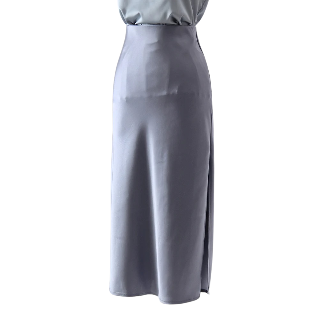 Kontorssilkekjol i A-linje för kvinnor