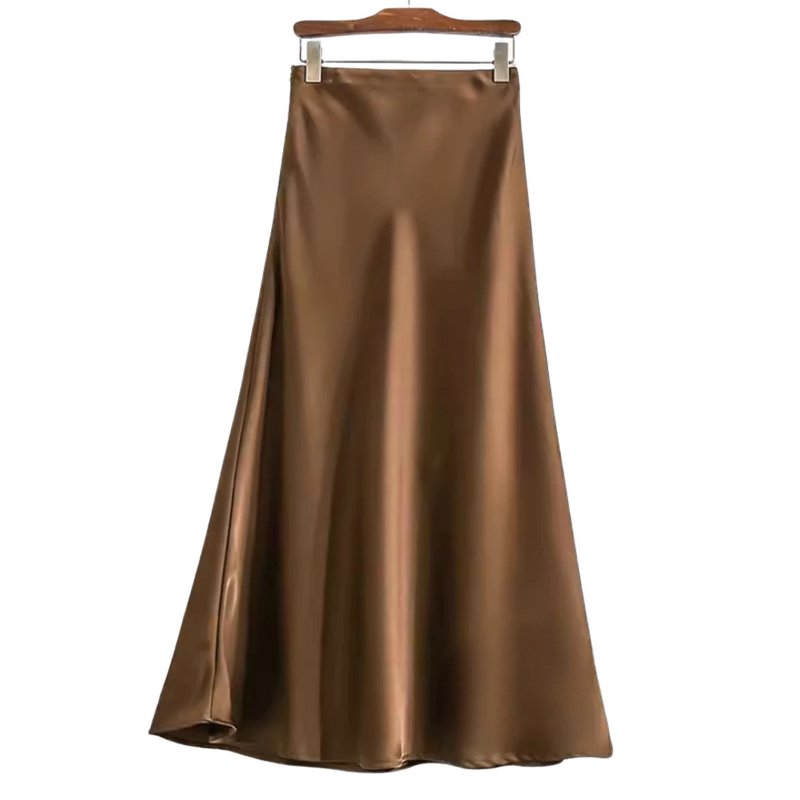 Kvinnors ättika Satin Fishtail kjol