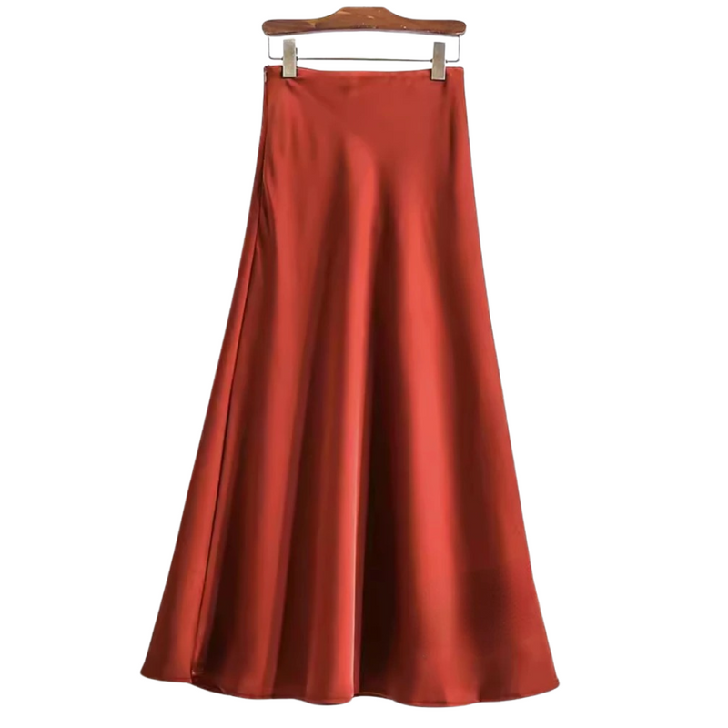 Kvinnors ättika Satin Fishtail kjol