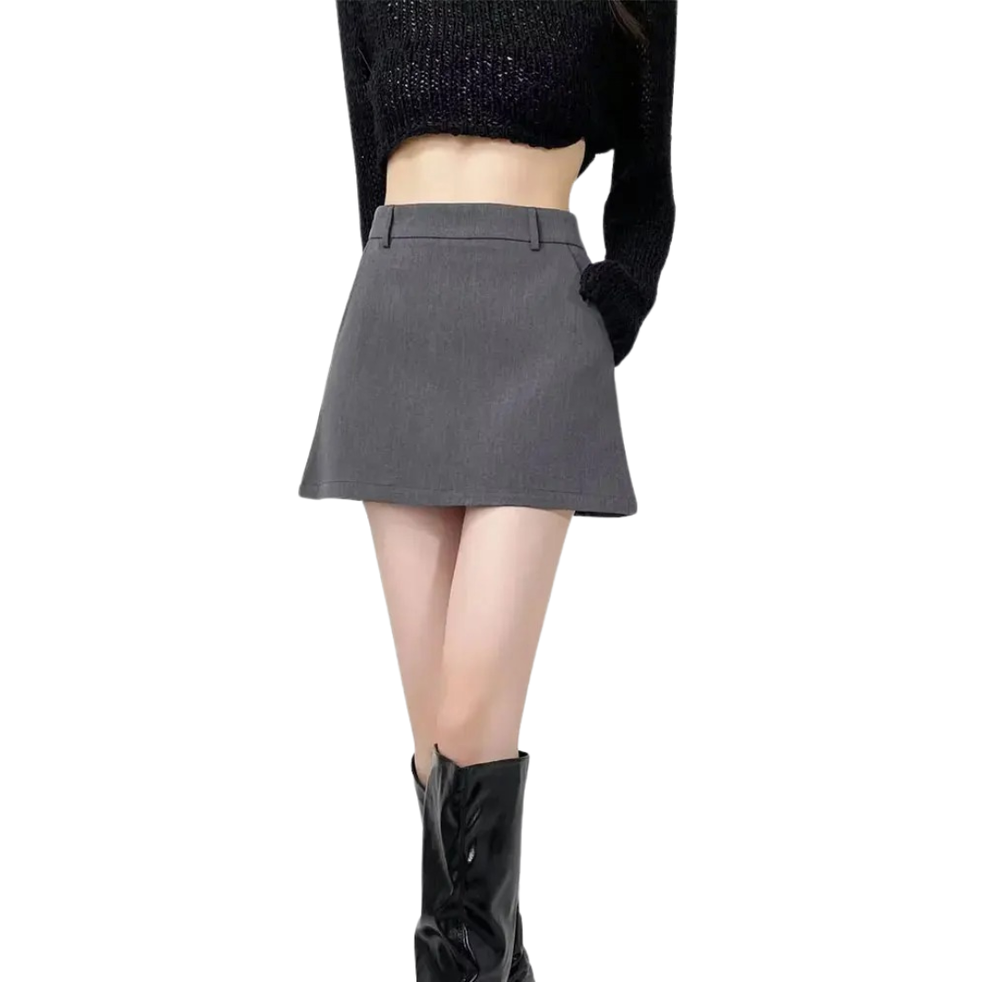 Chic A-Line mini kjol med hög midja