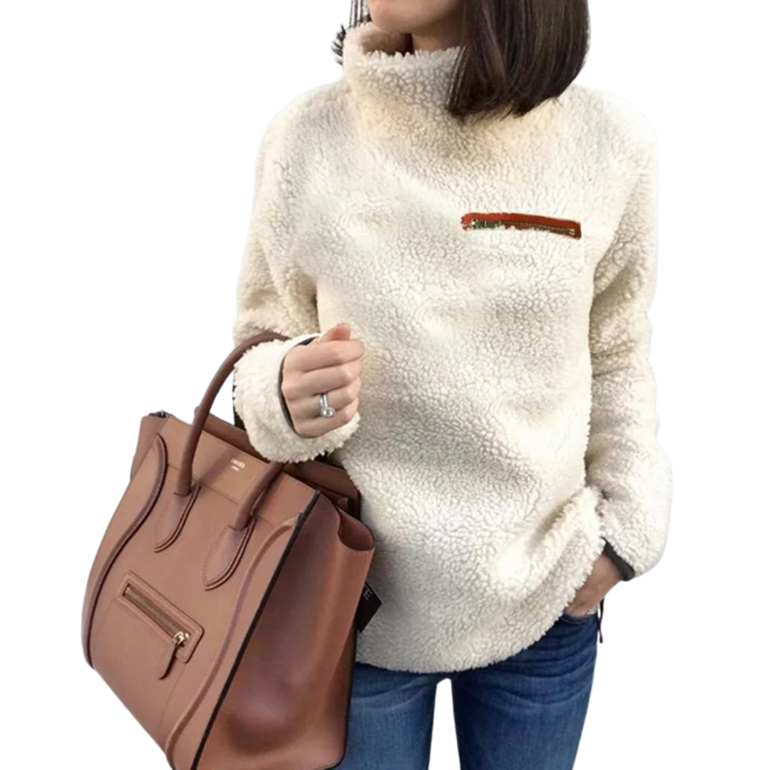 Förtjockad varm plyschtröja för kvinnor