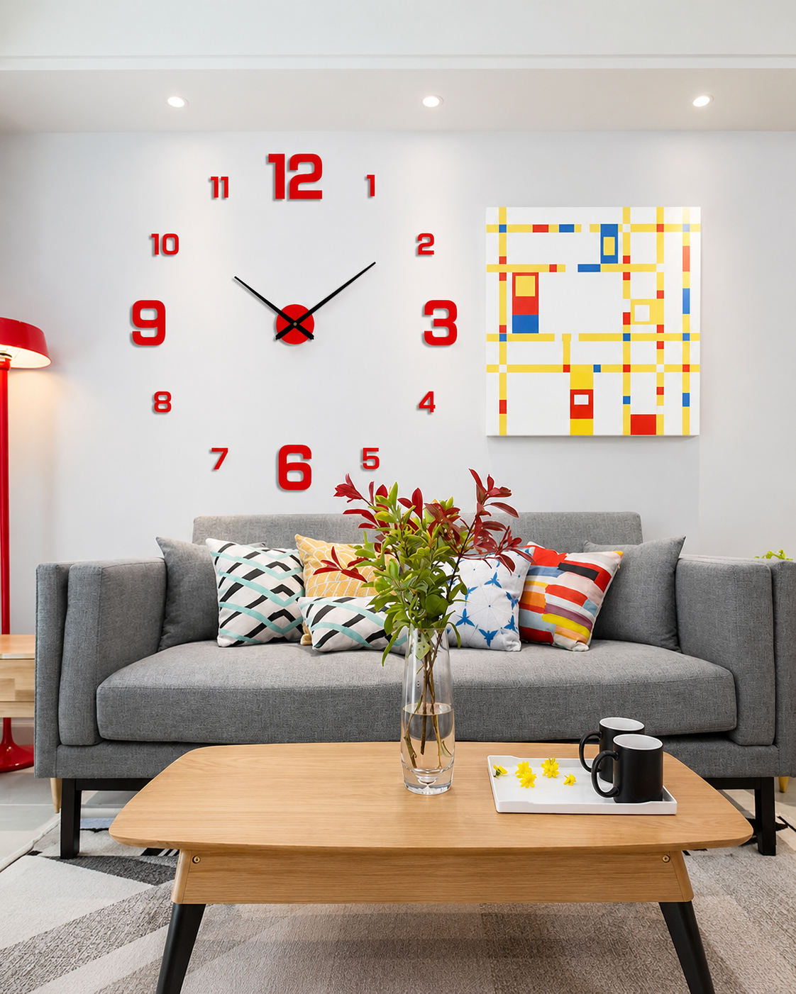 Väggklocka Kreativ Design Modern Stil