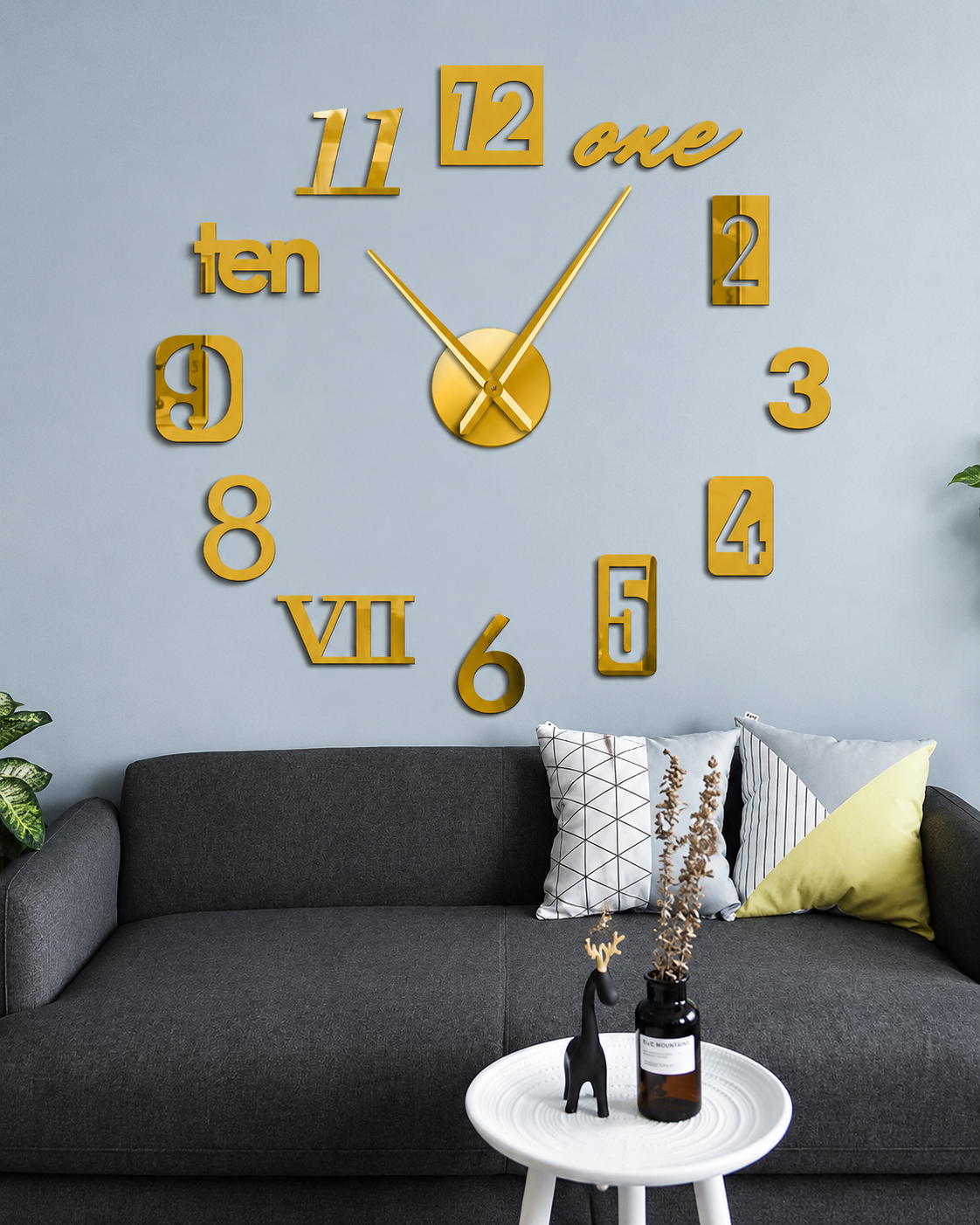 Väggklocka Kreativ Design Modern Stil