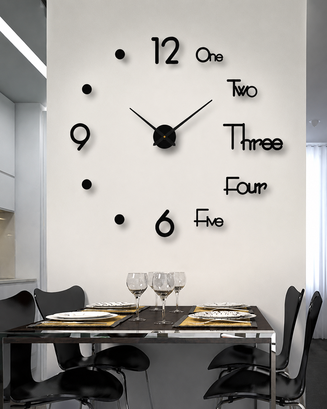Väggklocka Kreativ Design Modern Stil