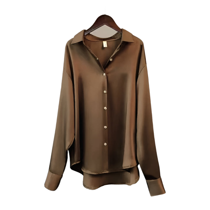 Silk blus för kvinnor