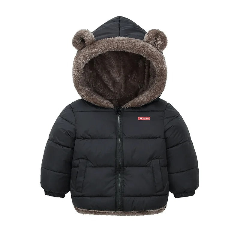Barn tjock fleece vadderad jacka