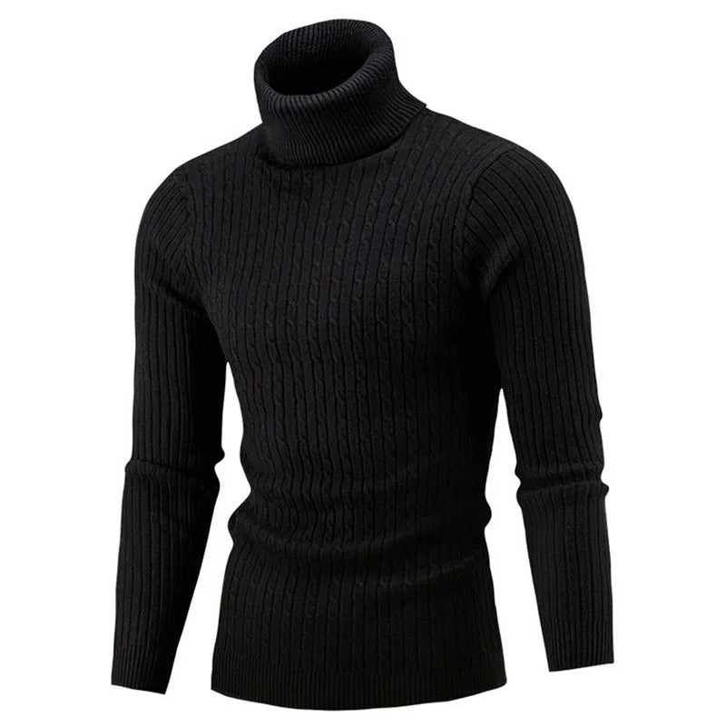 Stickad Turtleneck-tröja för män