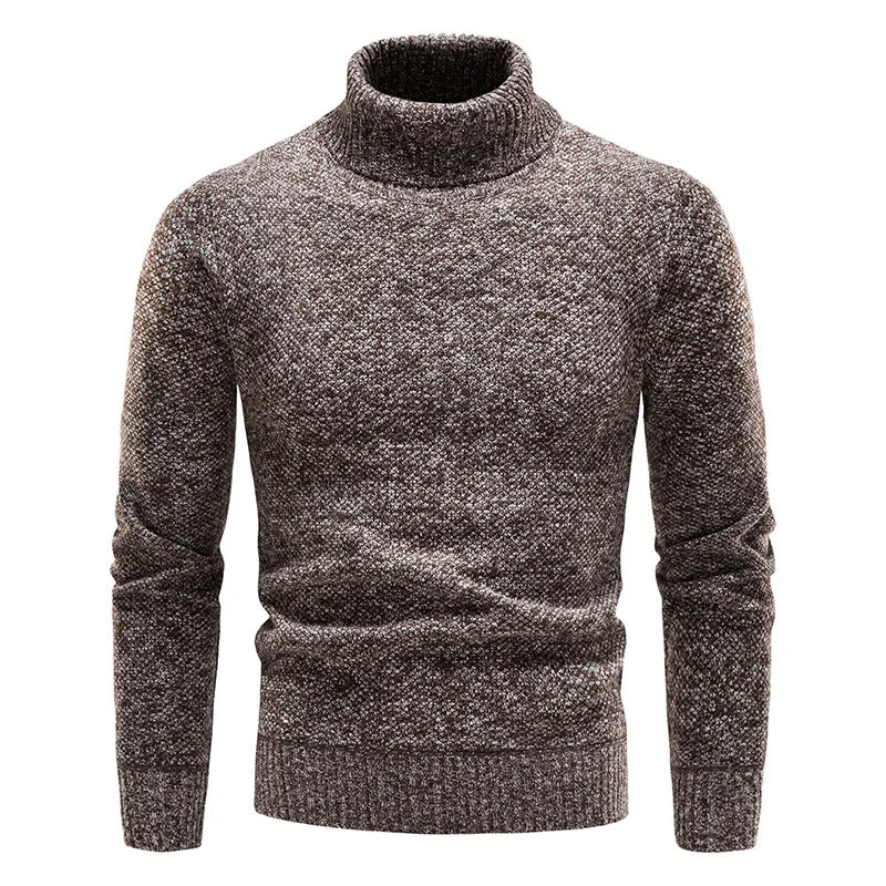 Fleece-tröja med sköldpaddshals för män