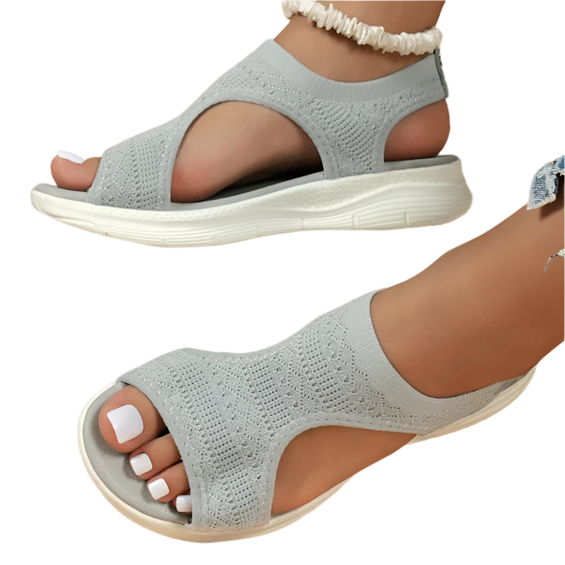 Wedge-sandaler med plattform i mesh för kvinnor