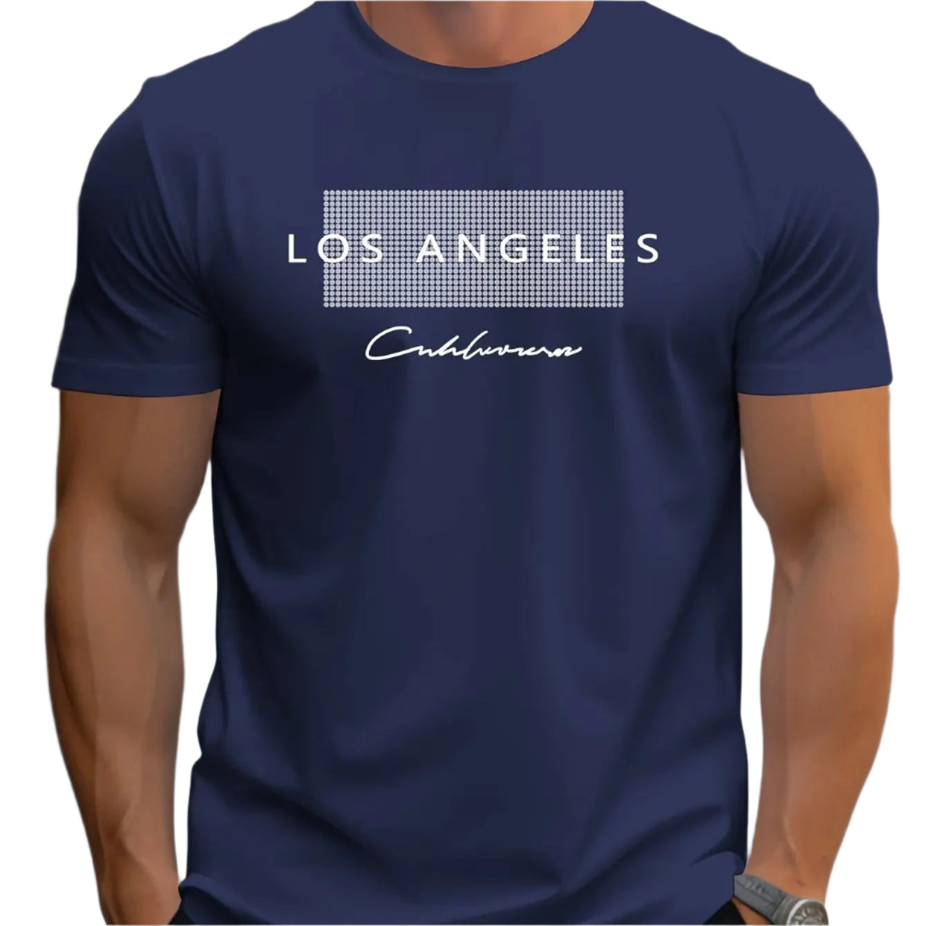 Herr-T-shirt med tryck från Los Angeles