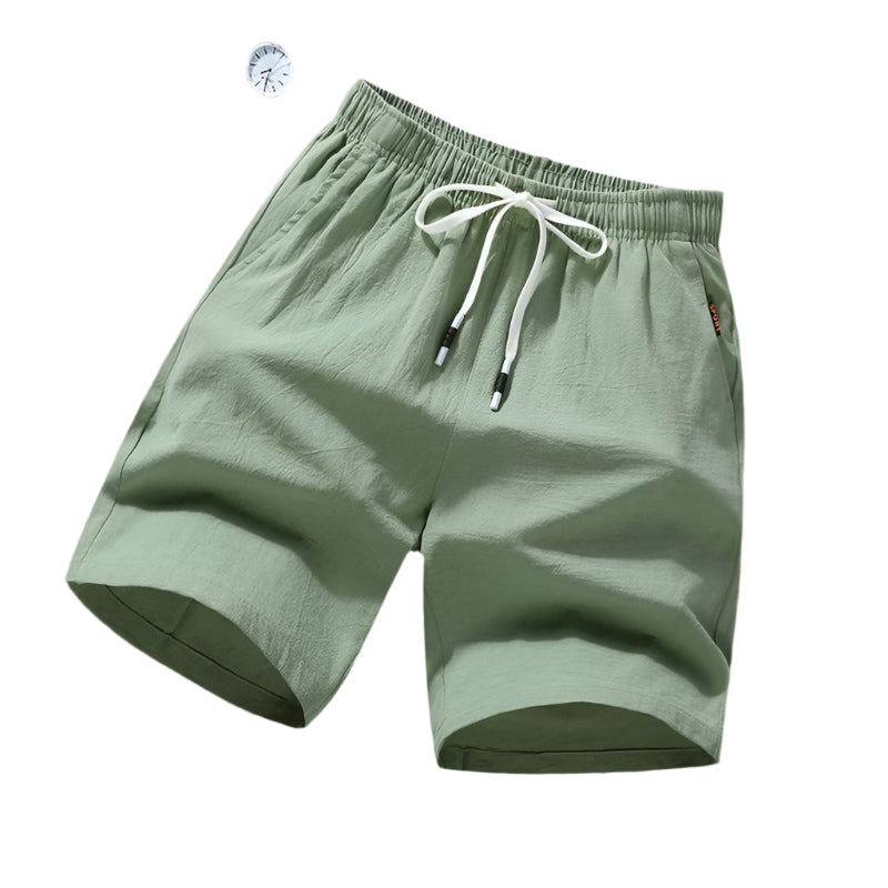 Herrshorts i bomull och linne för stranden