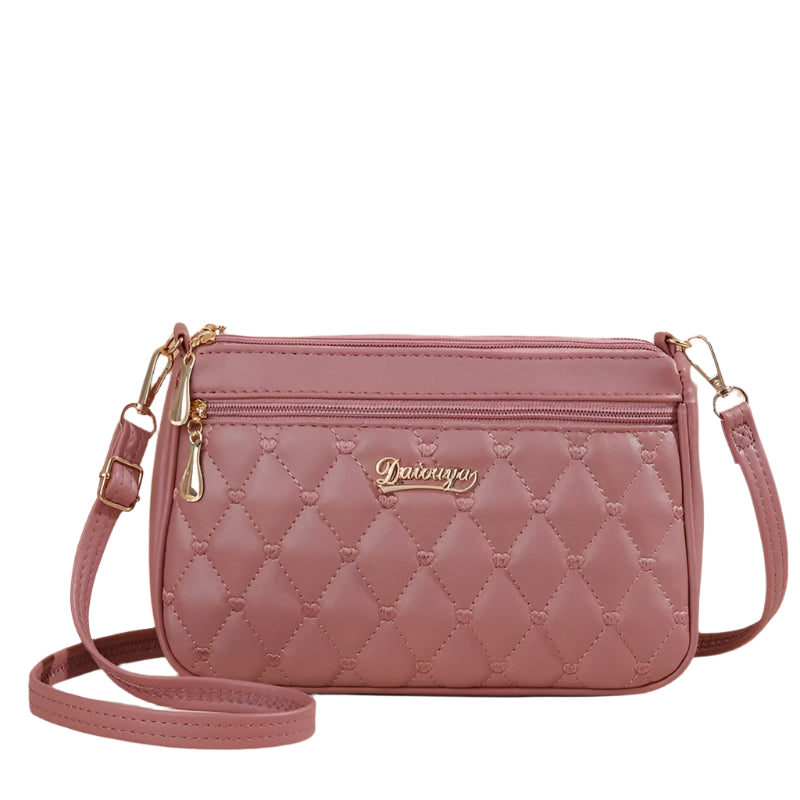 Broderad crossbody-väska i PU-läder för kvinnor