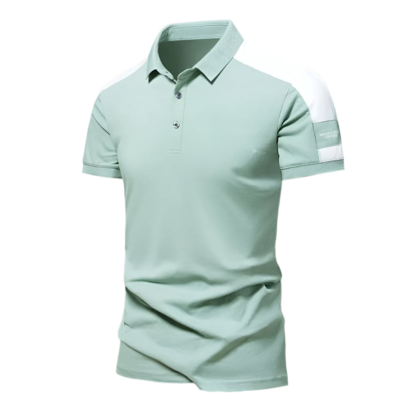 Herrkortärmad polo i casual stil