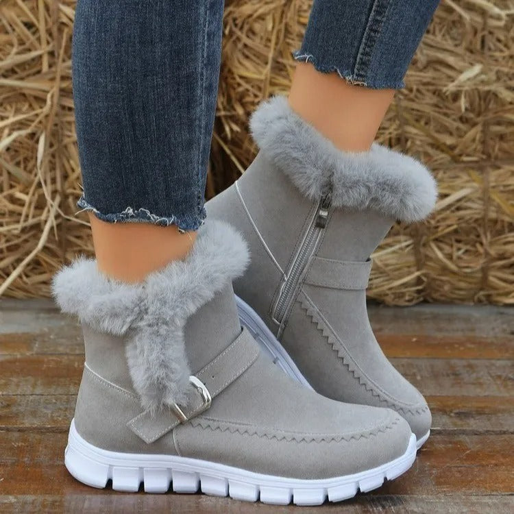 Chelsea Boots i päls för kvinnor