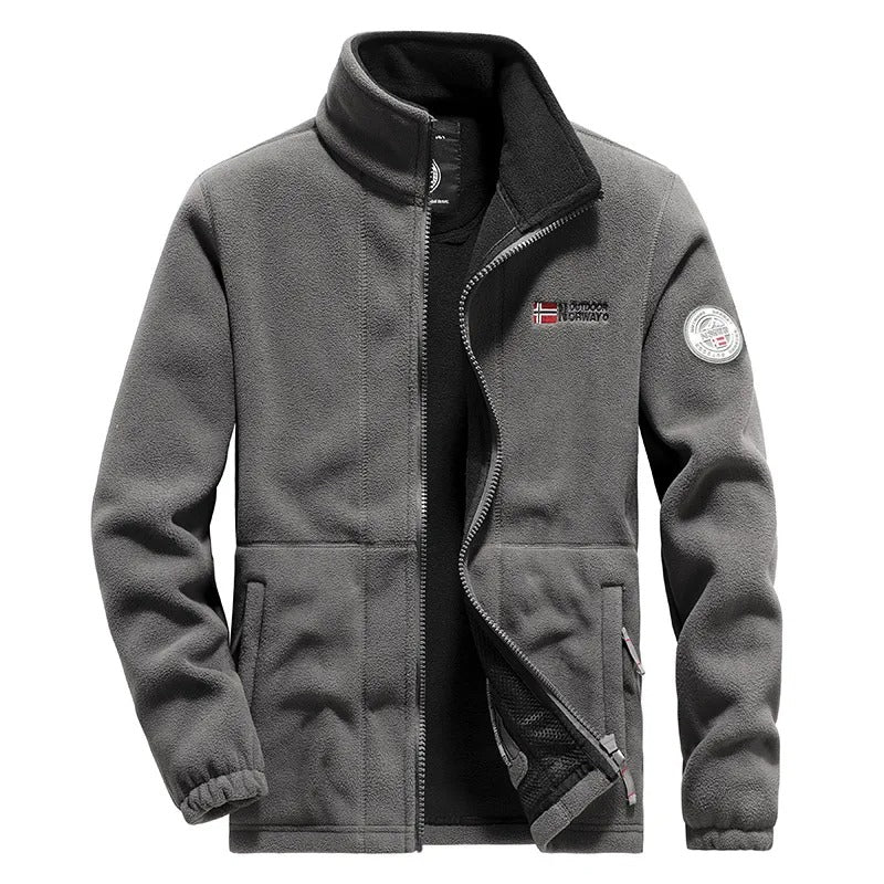 Tjock Polar Fleece Jacka för män