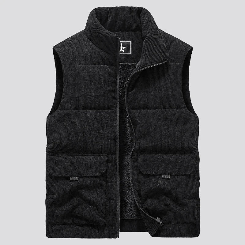 Varm väst i fleece för män