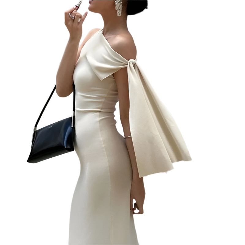 Kvinnors ärmlös slim fit aftonklänning