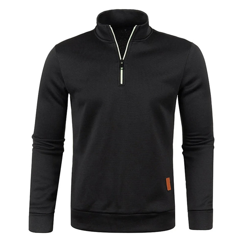 Pullover med halv dragkedja för män