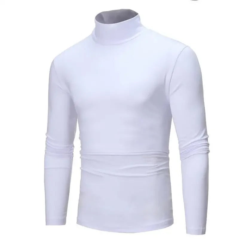 Thermal Slim Fit Vintertopp med hög hals för män