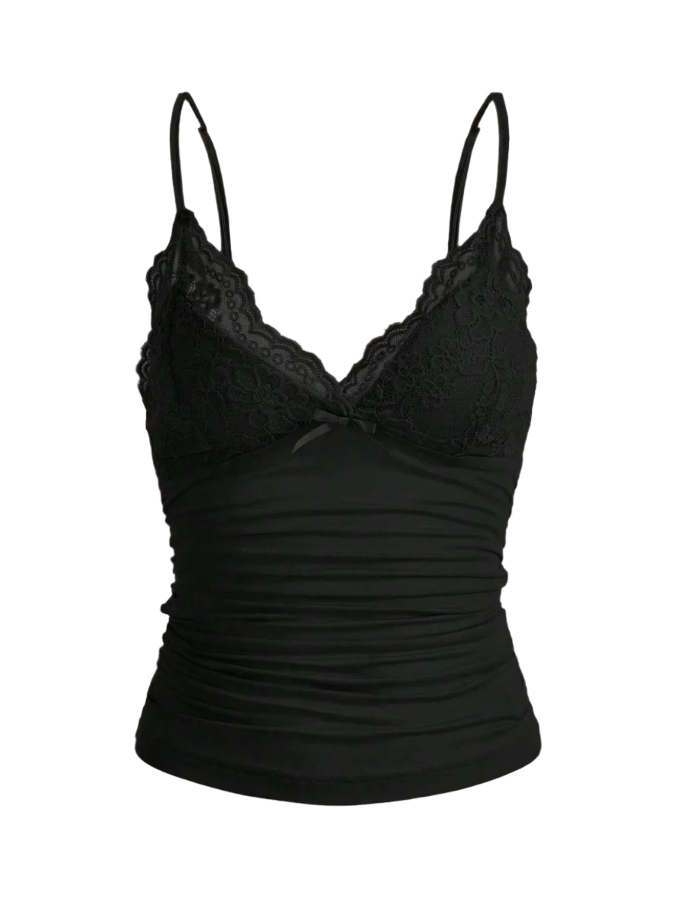 Damkontrast spetsbåge Front Cami Top