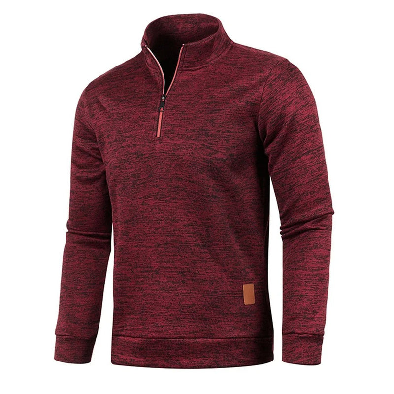 Sköldpaddshalsad Sweatshirt med halv dragkedja för män