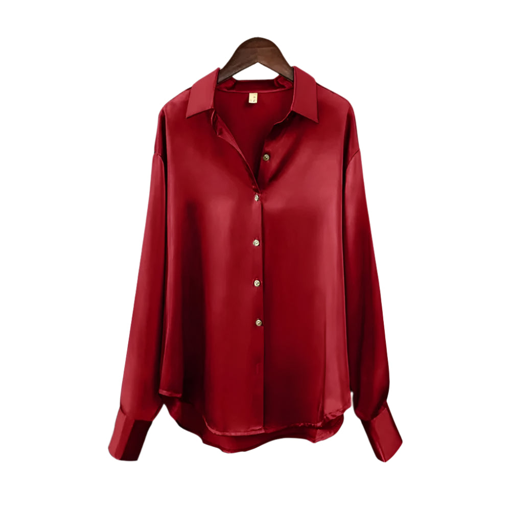 Silk blus för kvinnor