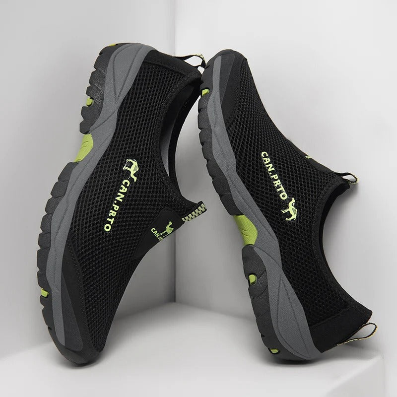 Slip-on sneakers i mesh för herr