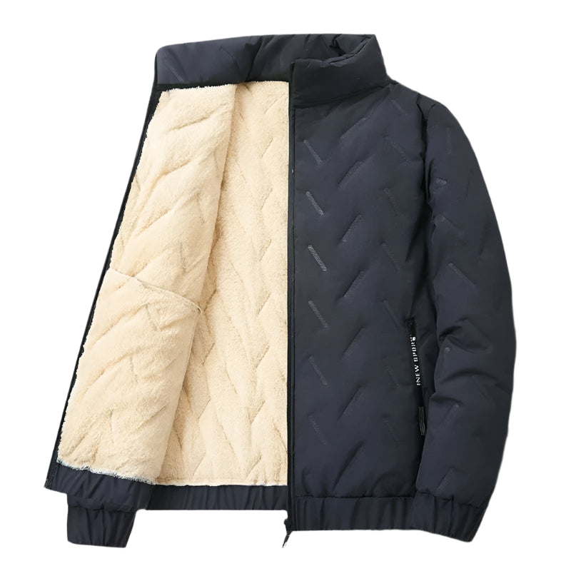 Jacka i förtjockad lammull för herrar