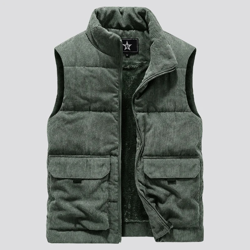 Varm väst i fleece för män