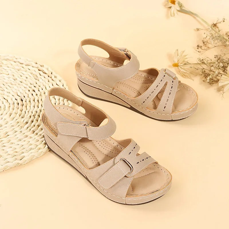 PU Chunky Platform Walking Sandaler för kvinnor
