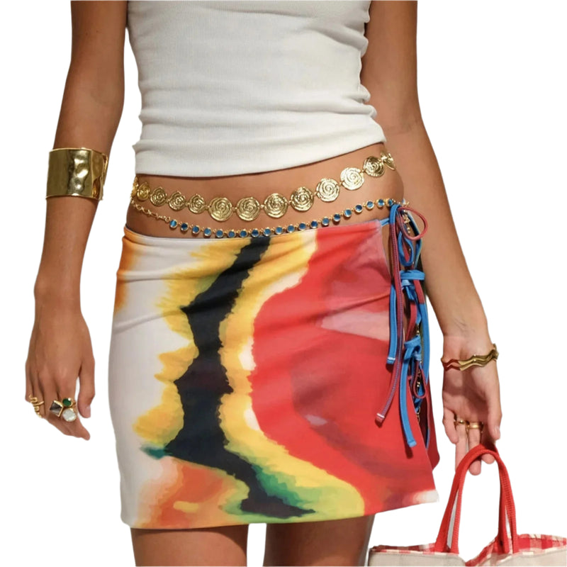 Bodycon kjol i Tie-Dye för kvinnor