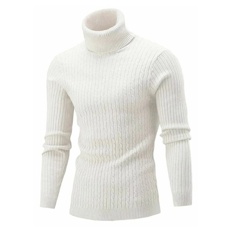 Stickad Turtleneck-tröja för män