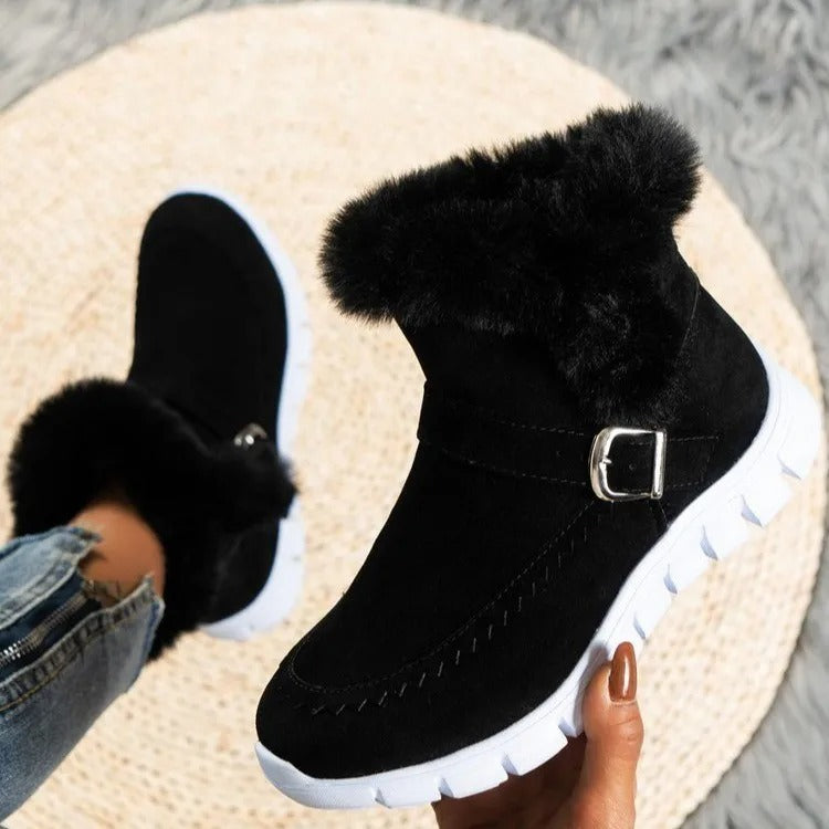 Chelsea Boots i päls för kvinnor