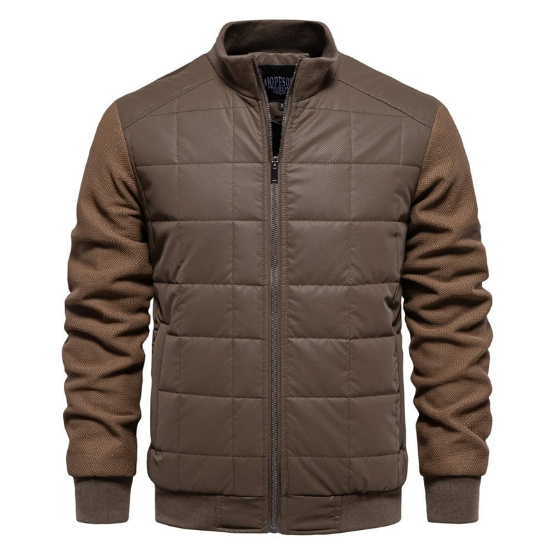 Tjock fleece fritidsjacka för män