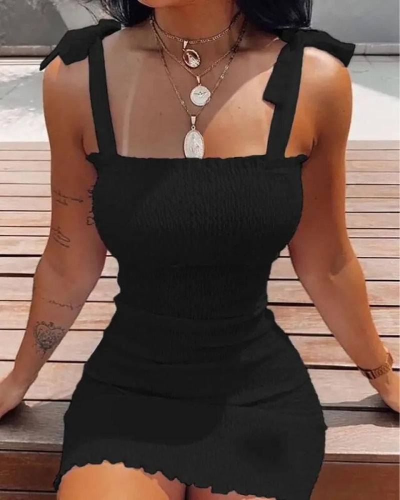 Off-shoulder miniklänning för kvinnor
