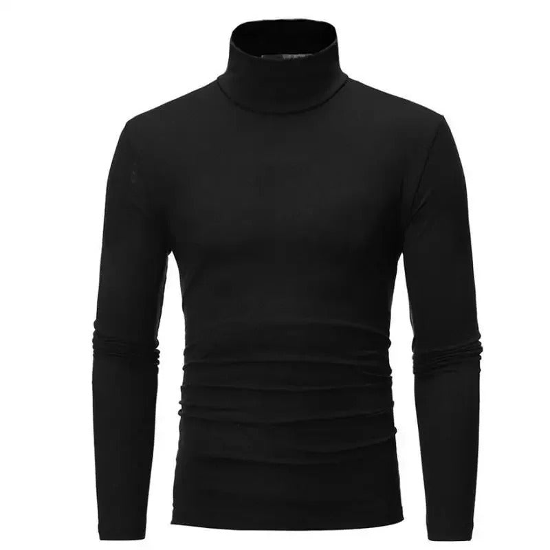 Thermal Slim Fit Vintertopp med hög hals för män