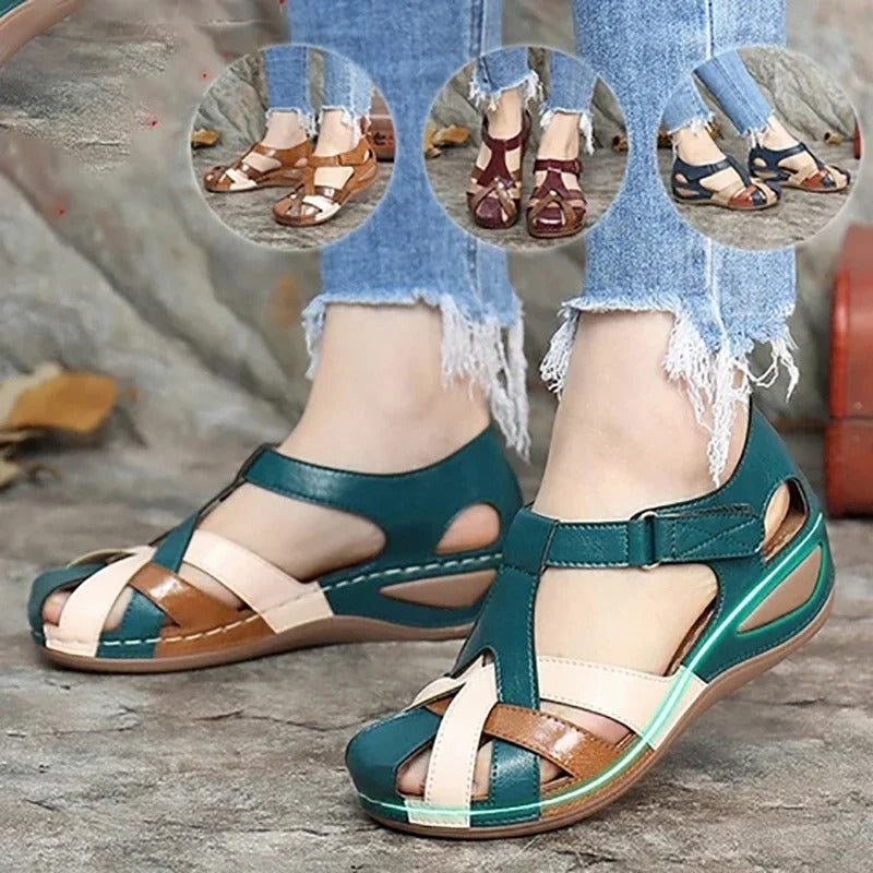 Vattentäta sommarsandaler med slip-on för kvinnor