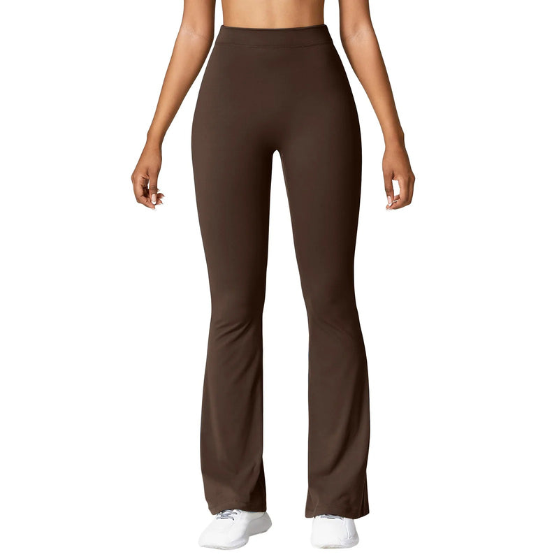Leggings med hög midja och V-rygg för kvinnor