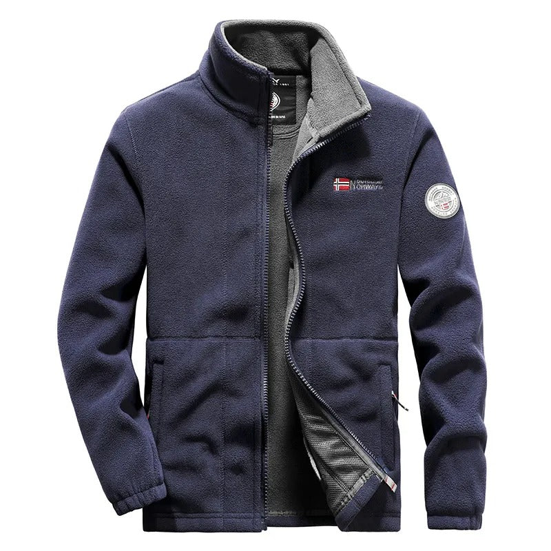 Tjock Polar Fleece Jacka för män