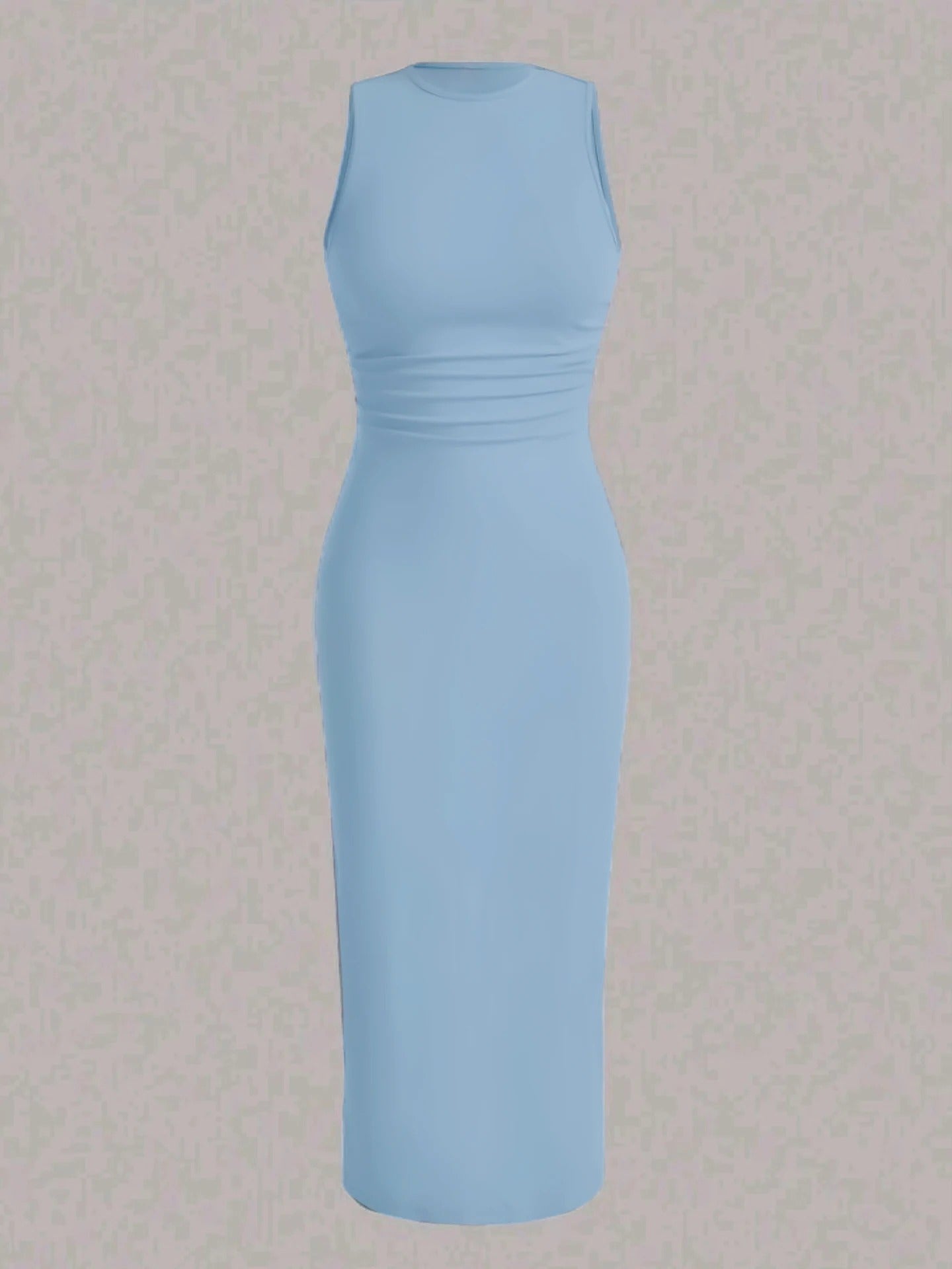 Vestklänning med skrynklig midja för kvinnor