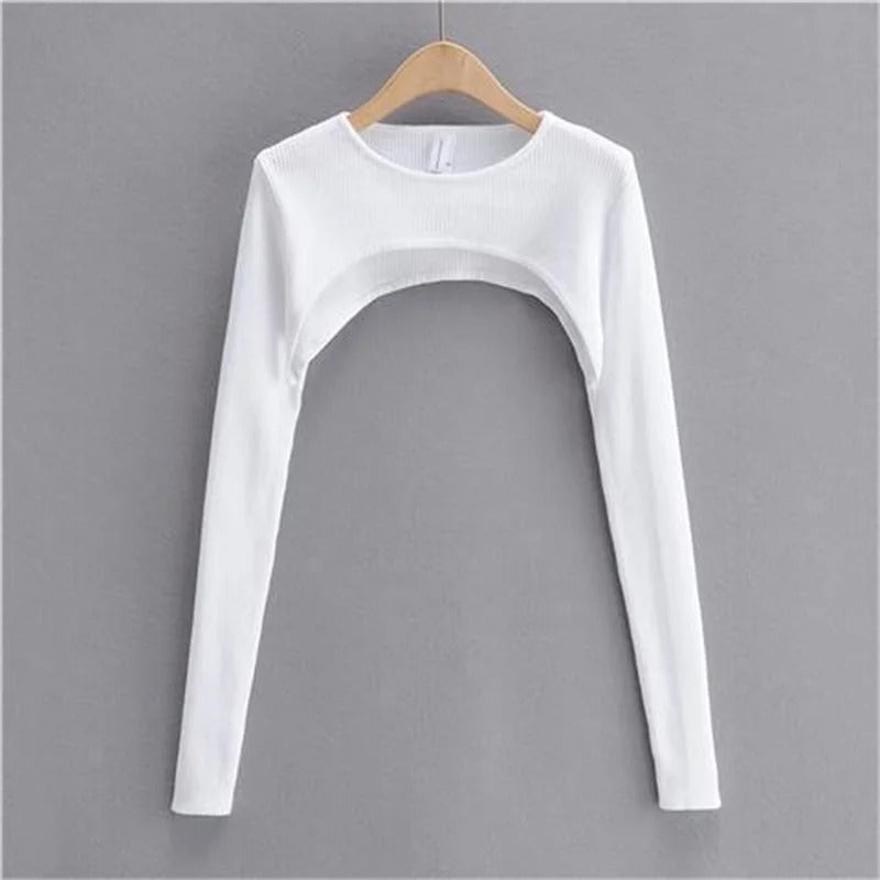 Mjukt Stickad Crop Top för kvinnor