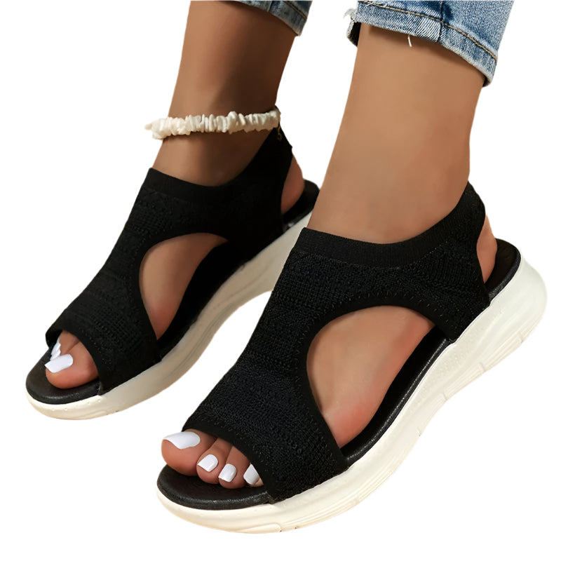 Wedge-sandaler med plattform i mesh för kvinnor