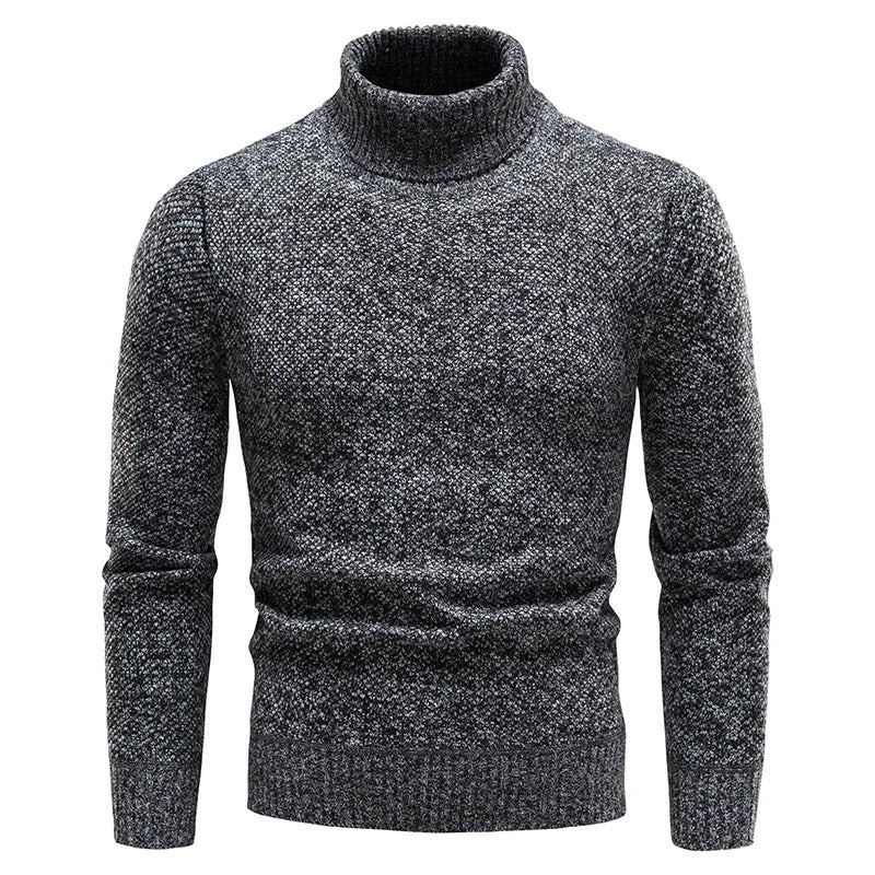 Fleece-tröja med sköldpaddshals för män