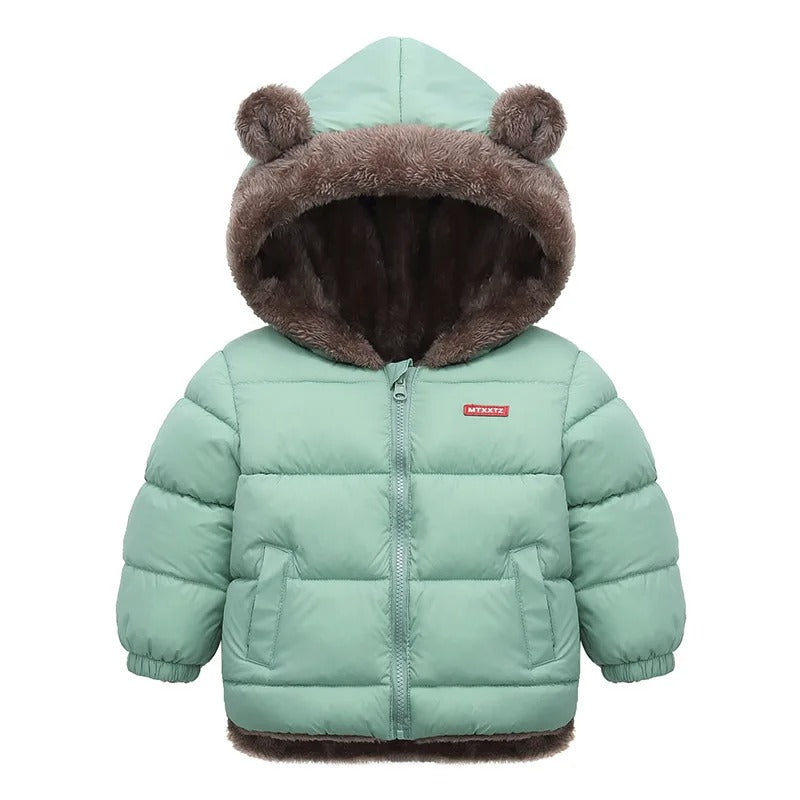 Barn tjock fleece vadderad jacka