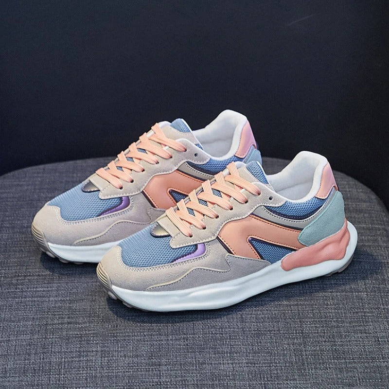 Avslappnade atletiska sneakers för kvinnor