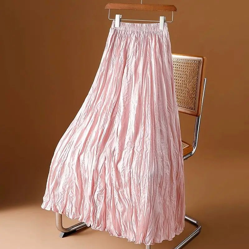 Satinveckad Maxikjol för kvinnor