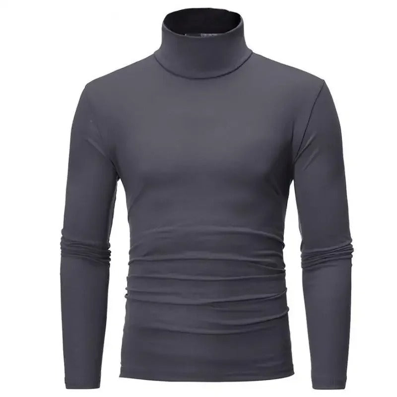 Thermal Slim Fit Vintertopp med hög hals för män
