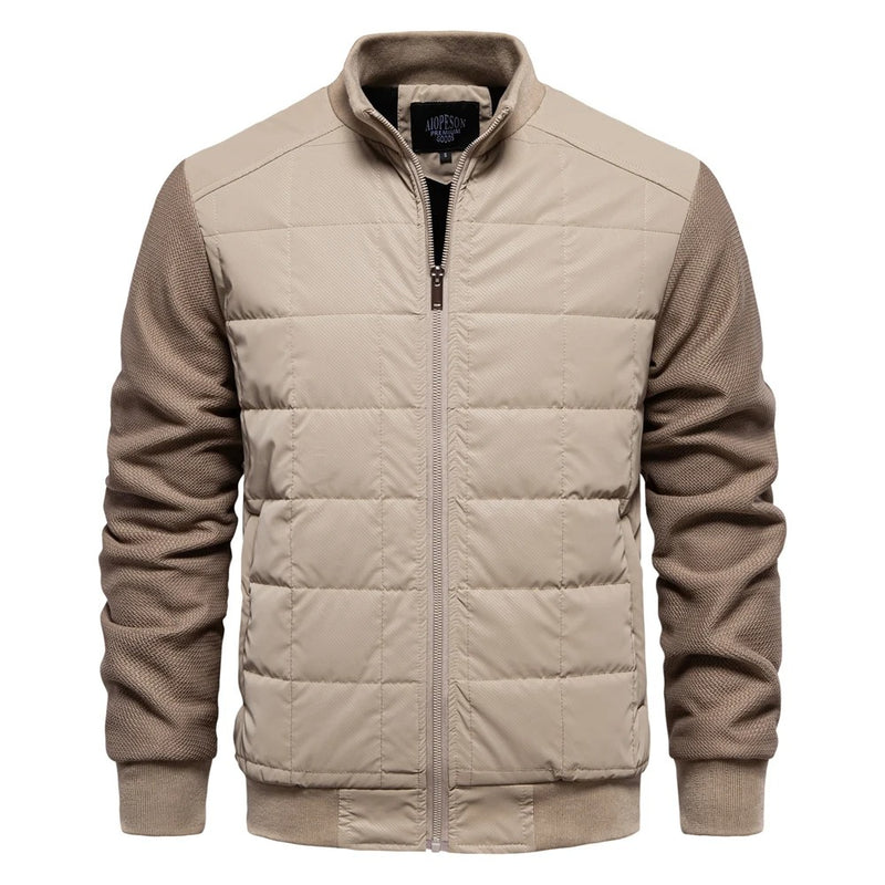 Tjock fleece fritidsjacka för män
