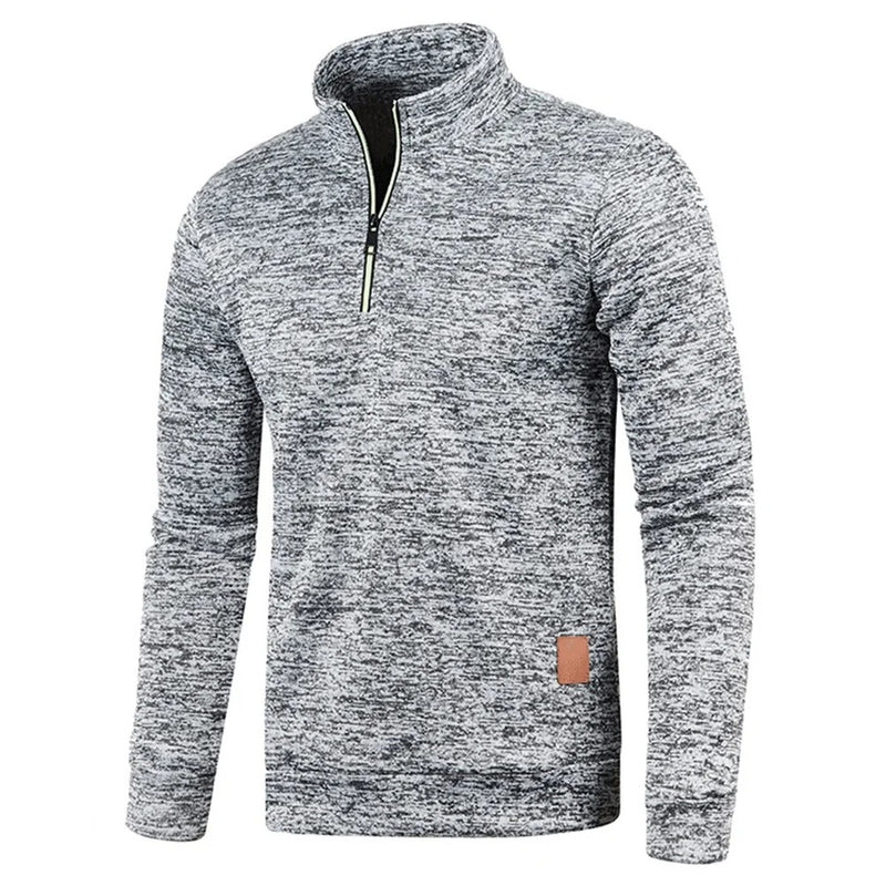 Sköldpaddshalsad Sweatshirt med halv dragkedja för män