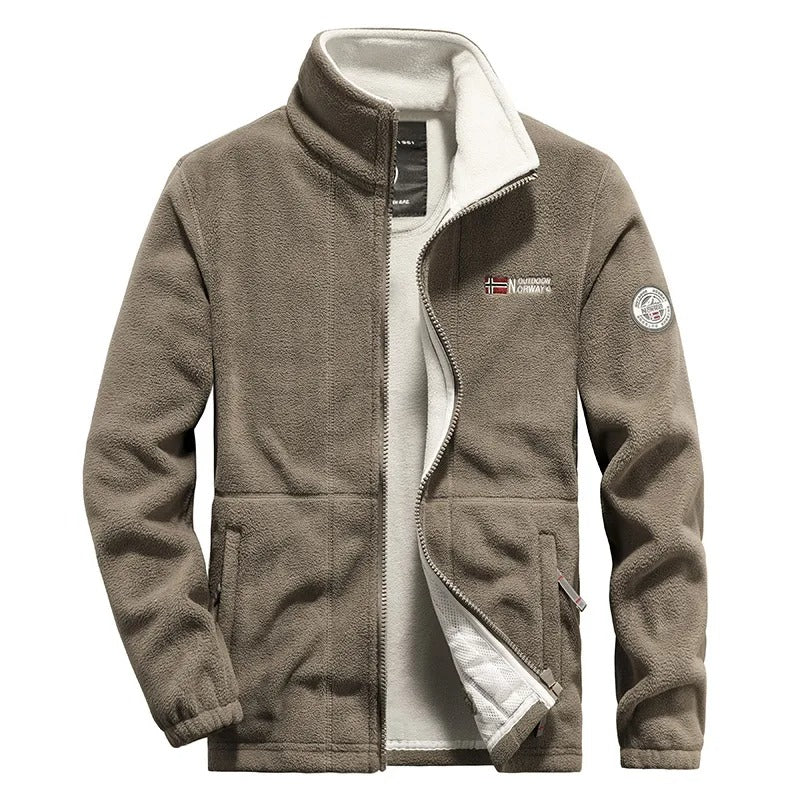 Tjock Polar Fleece Jacka för män